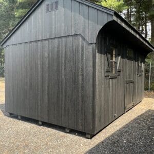 10 x 16 Dura-Temp All Black Quaker Shed